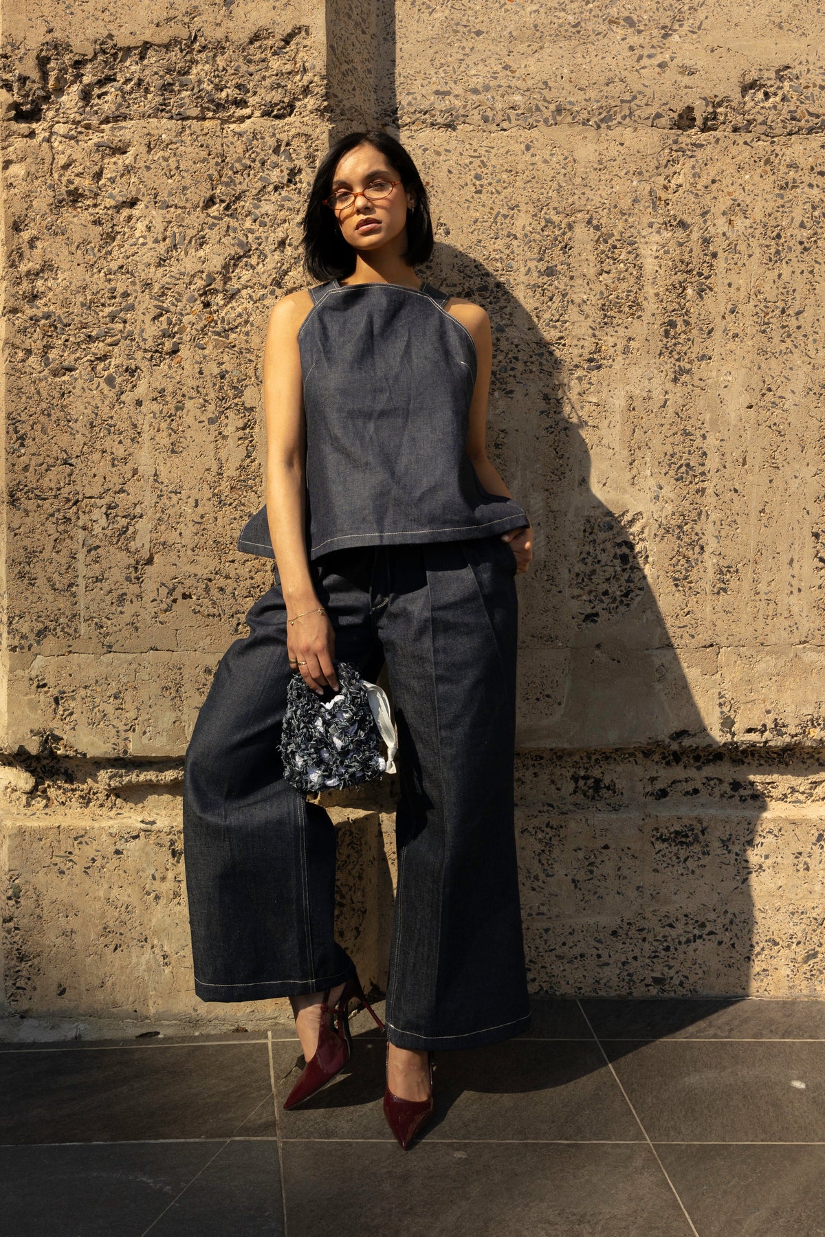 Rokkie Denim 09 / 07 Bag — editorial campaign image, carried