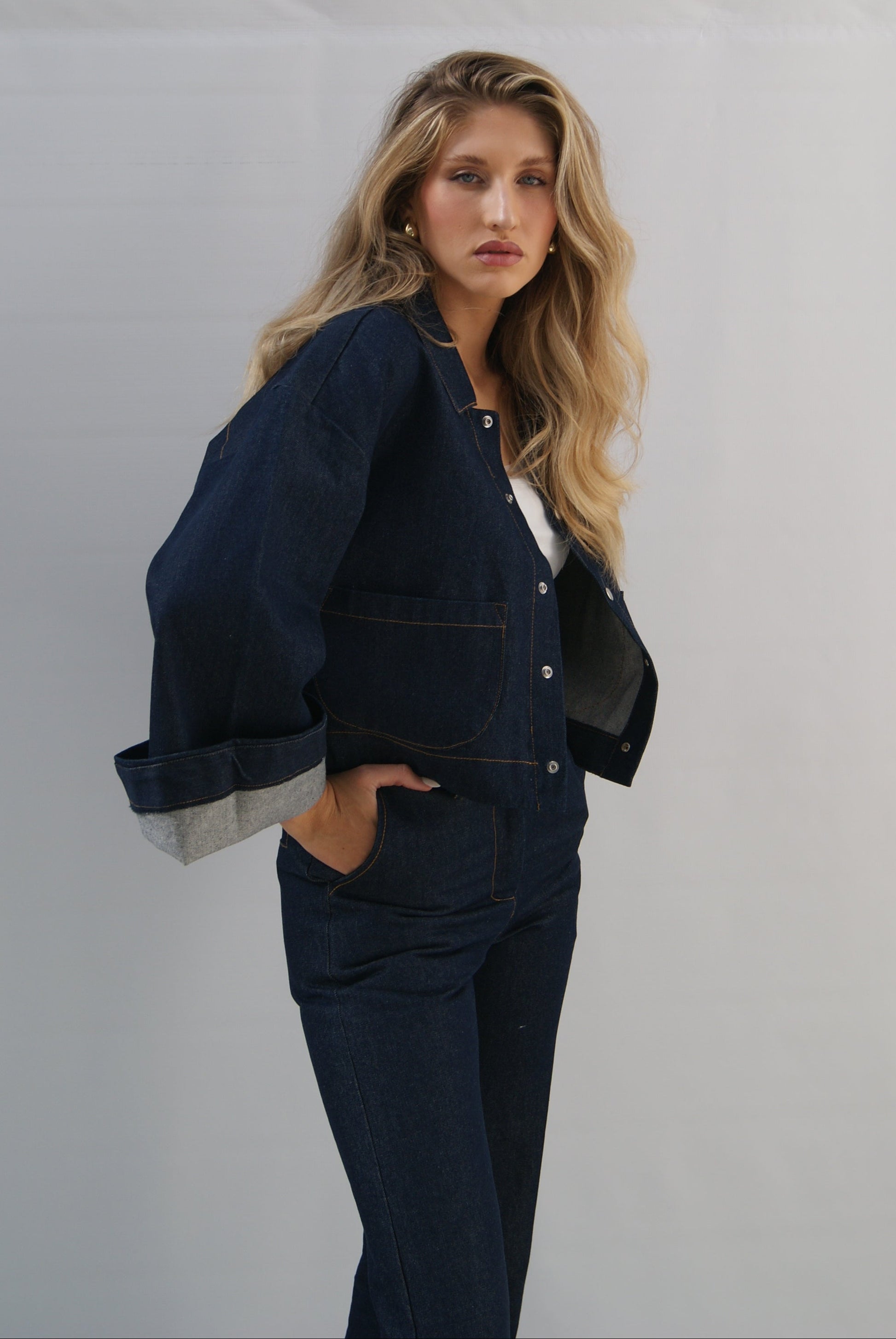 Rokkie Denim No. 04 Pant — worn lifestyle, full look